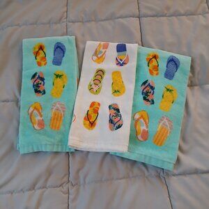 Celebrate Summer Together flip-flop hand towels
